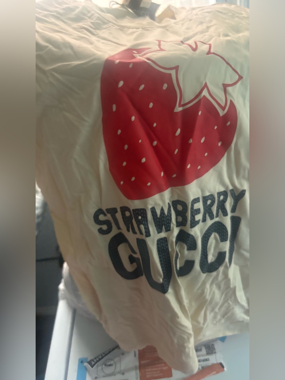 Gucci Kids Strawberry Graphic Tee - Red/White/Black